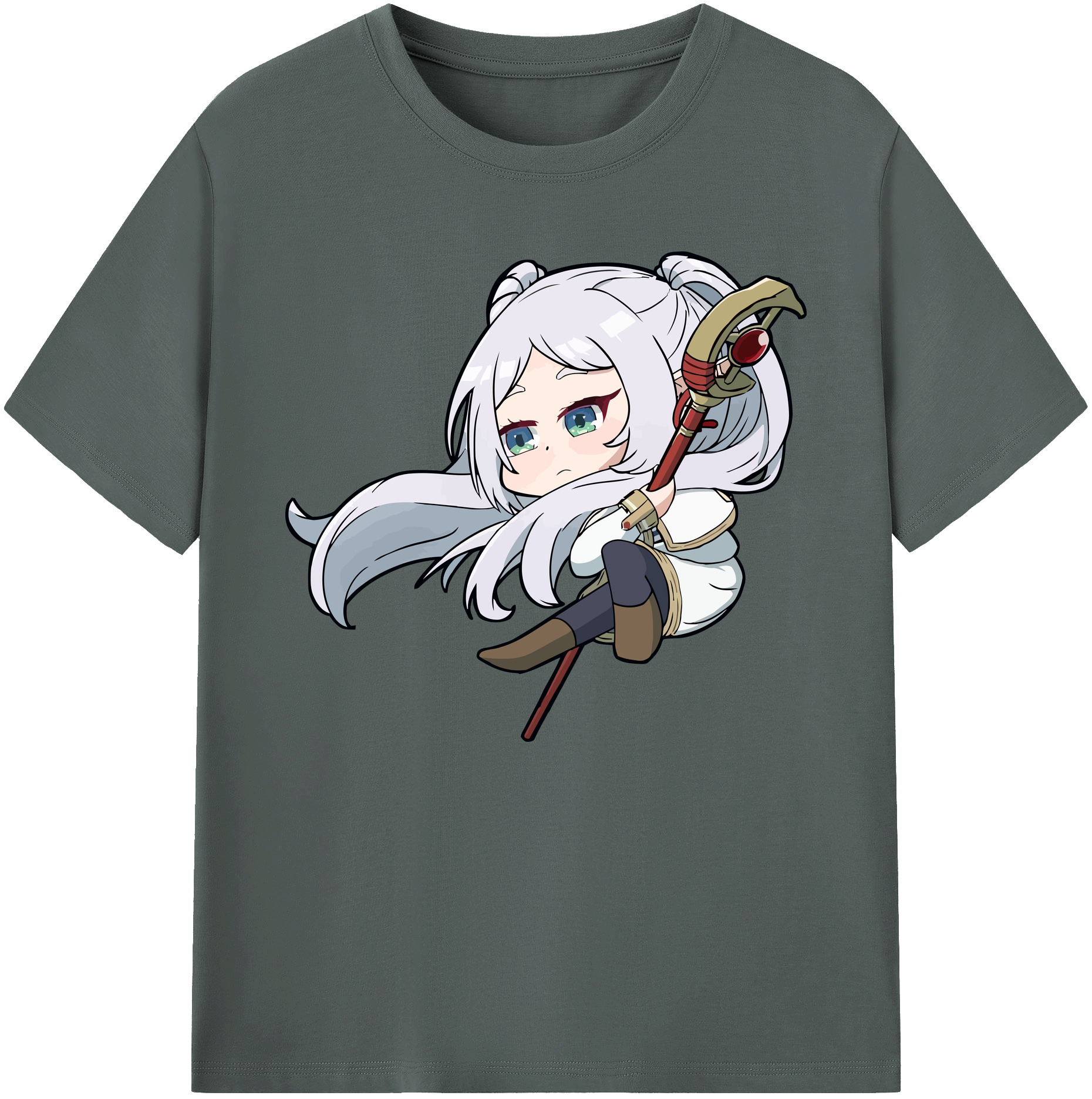 （画像用） 葬送のフリーレン Frieren 綿100％ メンズ半袖Tシャツ｜肌触りやわらか＆通気性
